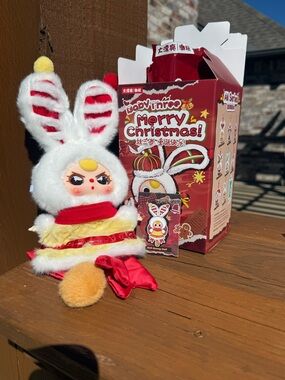 Baby Three Merry Christmas Series, specifically the "Bell Bunny" Keychain